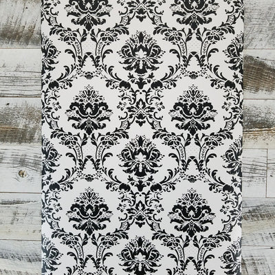 Black and White Victorian Damask Wallpaper
