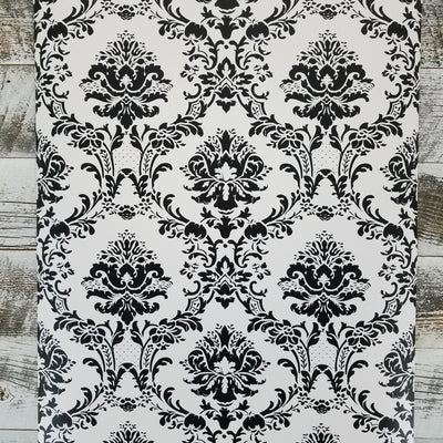 Black and White Victorian Damask Wallpaper
