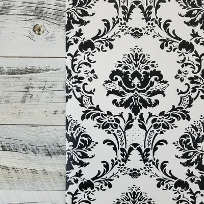 Black and White Victorian Damask Wallpaper