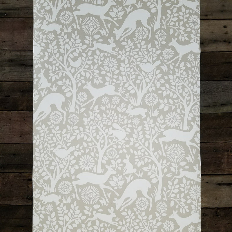 Brewster Anahi Neutral Tan Woodland Fauna Animal Wallpaper