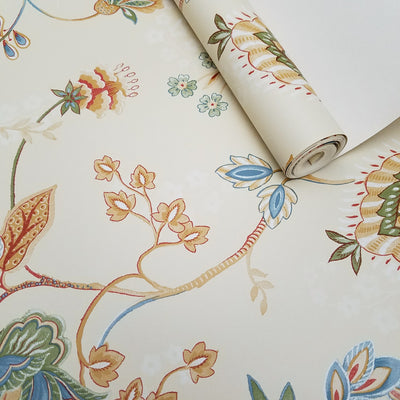 Richly Colorful Contemporary Jacobean Wallpaper