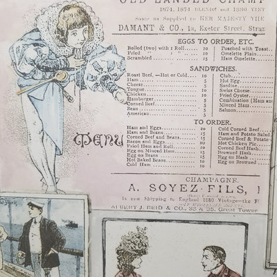 Norwall French & English Antique Bistro Menus Kitchen Wallpaper