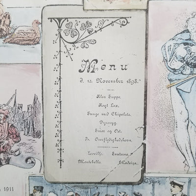 Norwall French & English Antique Bistro Menus Kitchen Wallpaper