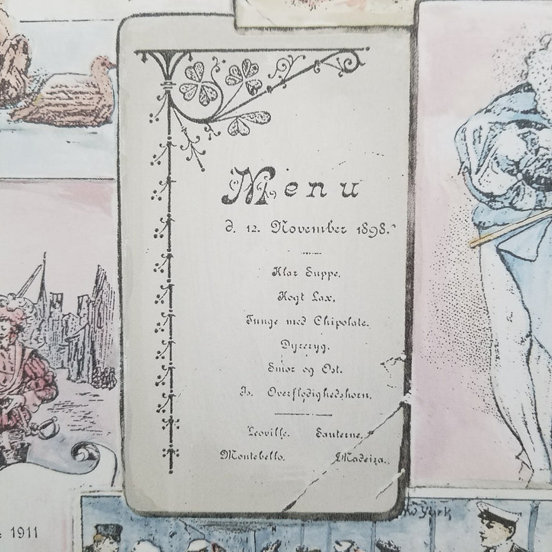 Norwall French & English Antique Bistro Menus Kitchen Wallpaper
