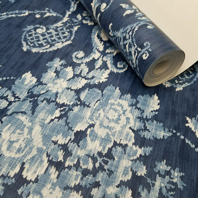 Winsome Blue Floral Damask Mirabelle