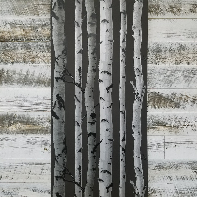 Brewster Distinctive Black Birch Tree Wallpaper