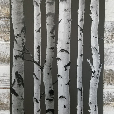Brewster Distinctive Black Birch Tree Wallpaper