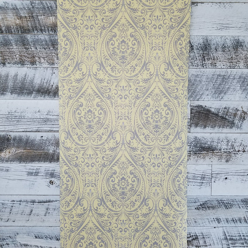 A-Street Prints Modern Vintage Gypsy Yellow Damask Wallpaper