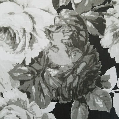 Magnolia Home Tea Rose Black and White Floral Wallpaper