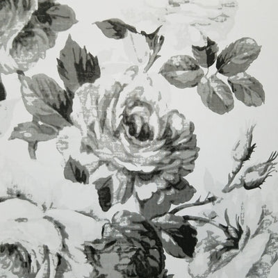 Magnolia Home Tea Rose White and Black Floral Wallpaper