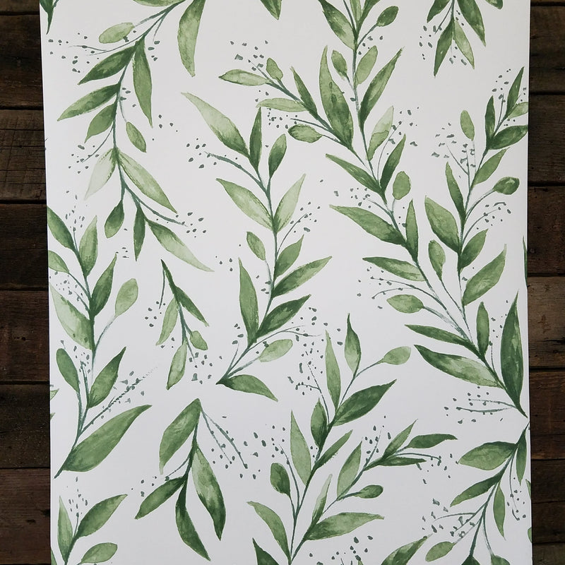Magnolia Home Green Olive Branch Botanical Wallpaper