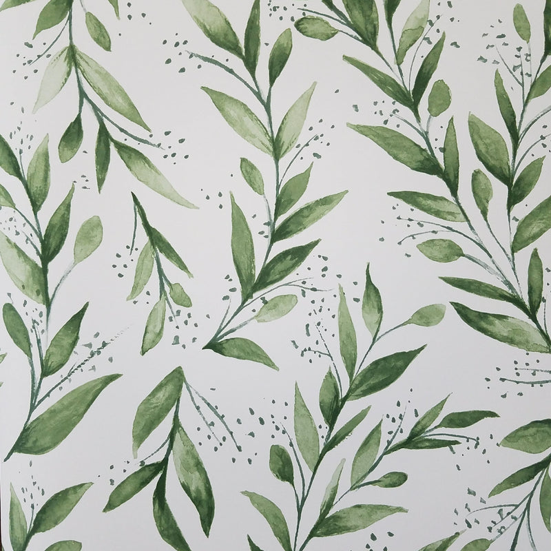 Magnolia Home Green Olive Branch Botanical Wallpaper