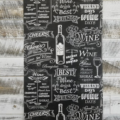 Black and White Chalkboard Wine Wallpaper