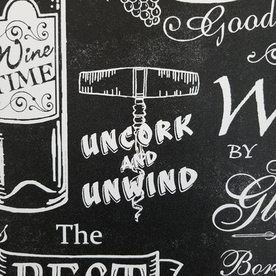 Black and White Chalkboard Wine Wallpaper