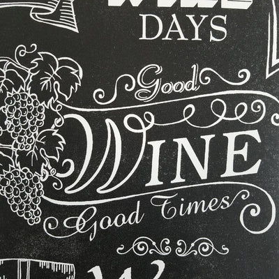 Black and White Chalkboard Wine Wallpaper