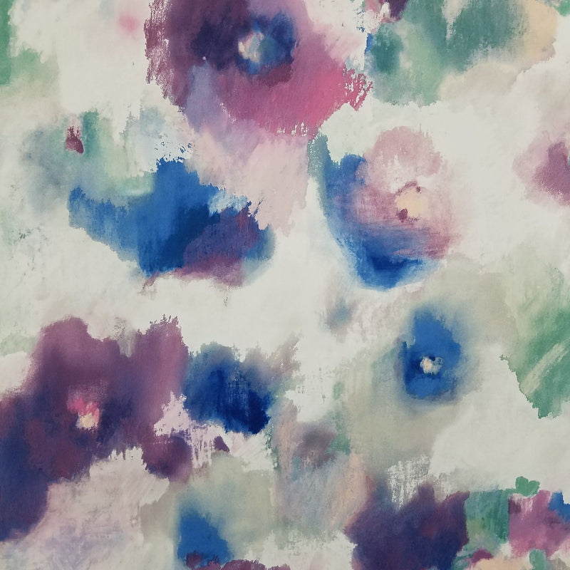 Impressionist Watercolor Floral Wallpaper