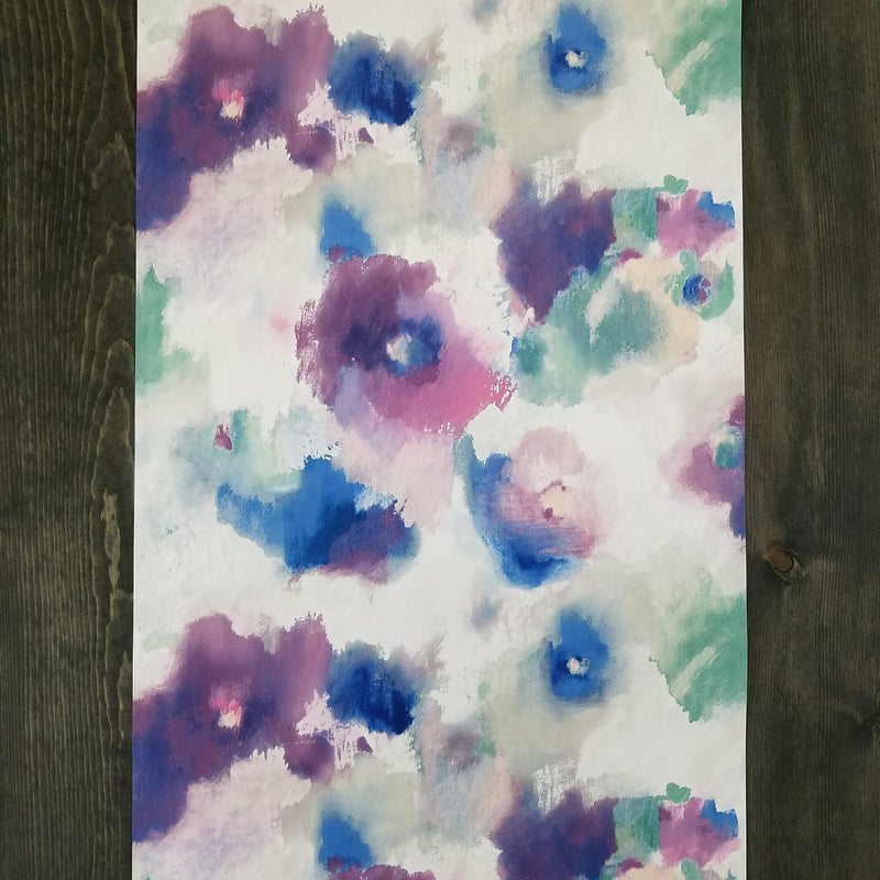 Impressionist Watercolor Floral Wallpaper