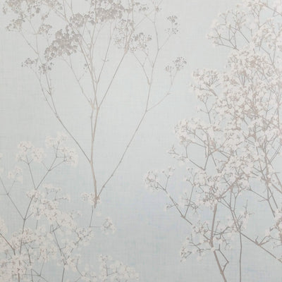 Queen Anne's Soft Blue Lace Floral Wallpaper