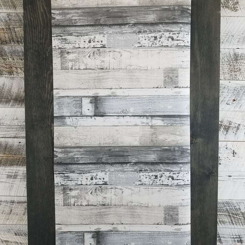 Modern Gray Charcoal Weathered Beachwood Wallpaper