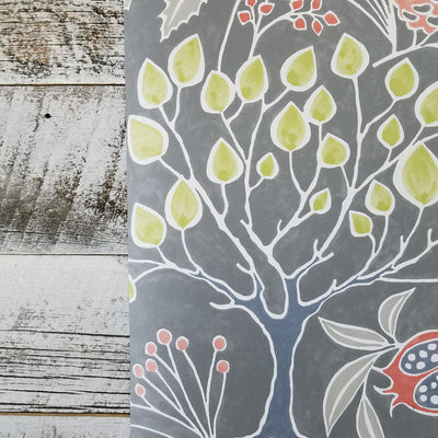 Groovy Garden Gray Peel and Stick Wallpaper