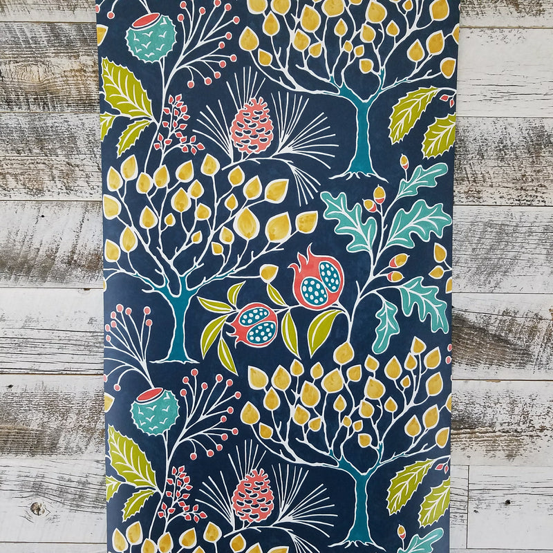 Groovy Garden Navy Peel and Stick Wallpaper