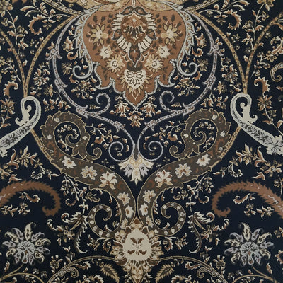 Waverly Byzance Copper and Black Damask Wallpaper