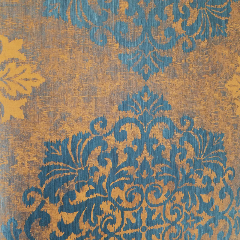 Wallquest Nova Metallic Large Medallion Wallpaper