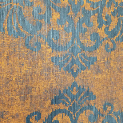 Wallquest Nova Metallic Large Medallion Wallpaper