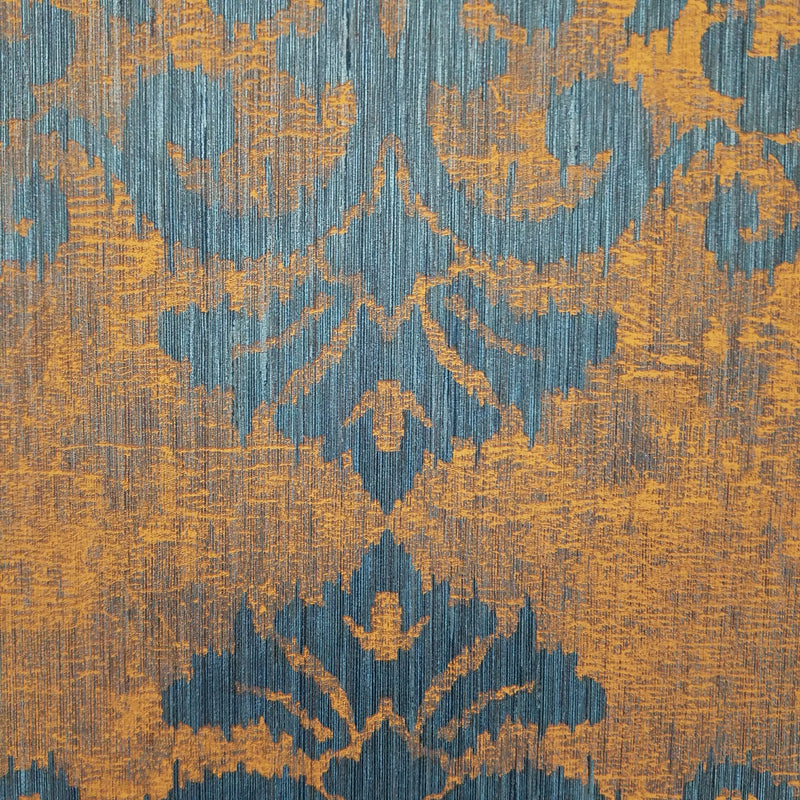 Wallquest Nova Metallic Large Medallion Wallpaper
