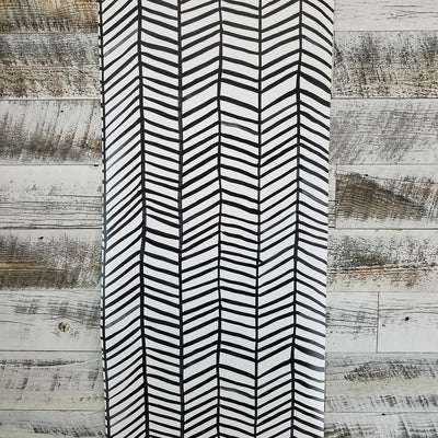 Cat Coquillette Black and White Herringbone Peel and Stick Wallpaper