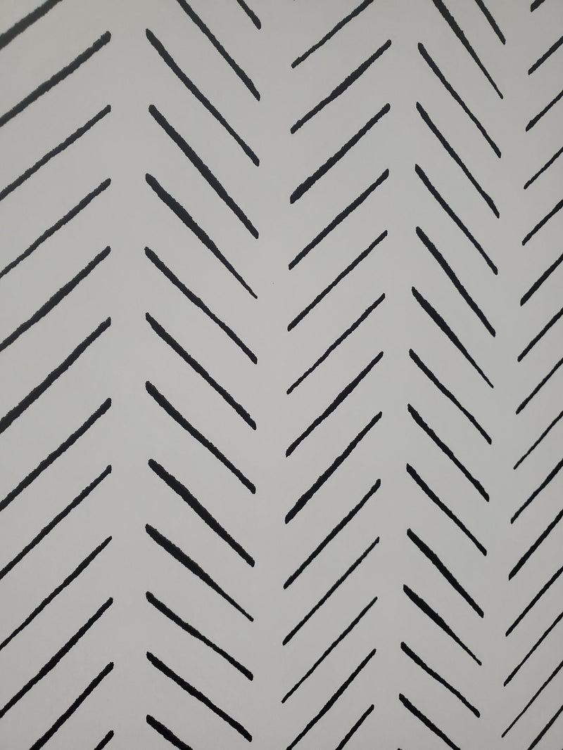 Magnolia Pick-up sticks Black and White Chevron Wallpaper