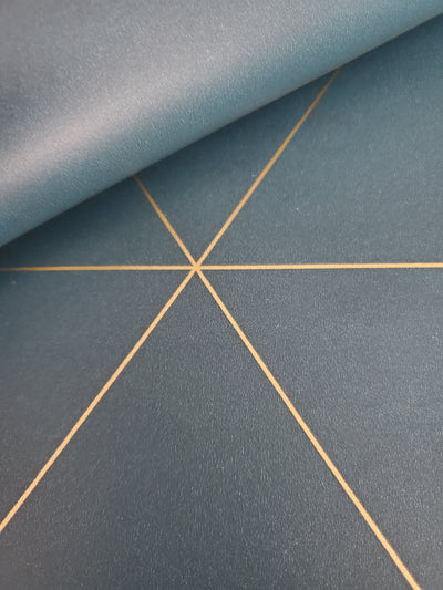 Twilight Teal Modern Geometric Wallpaper
