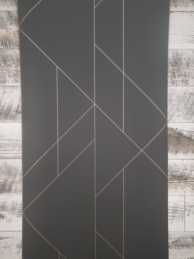 Torpa Charcoal Geometric Wallpaper