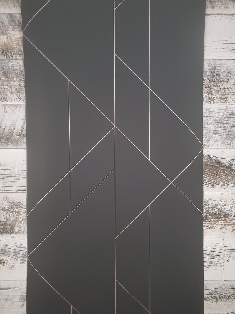 Torpa Charcoal Geometric Wallpaper