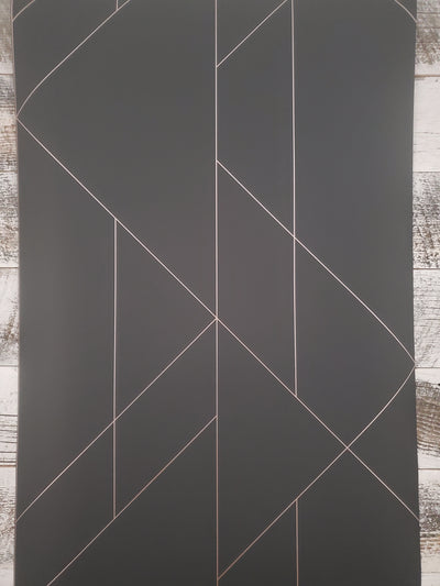 Torpa Charcoal Geometric Wallpaper