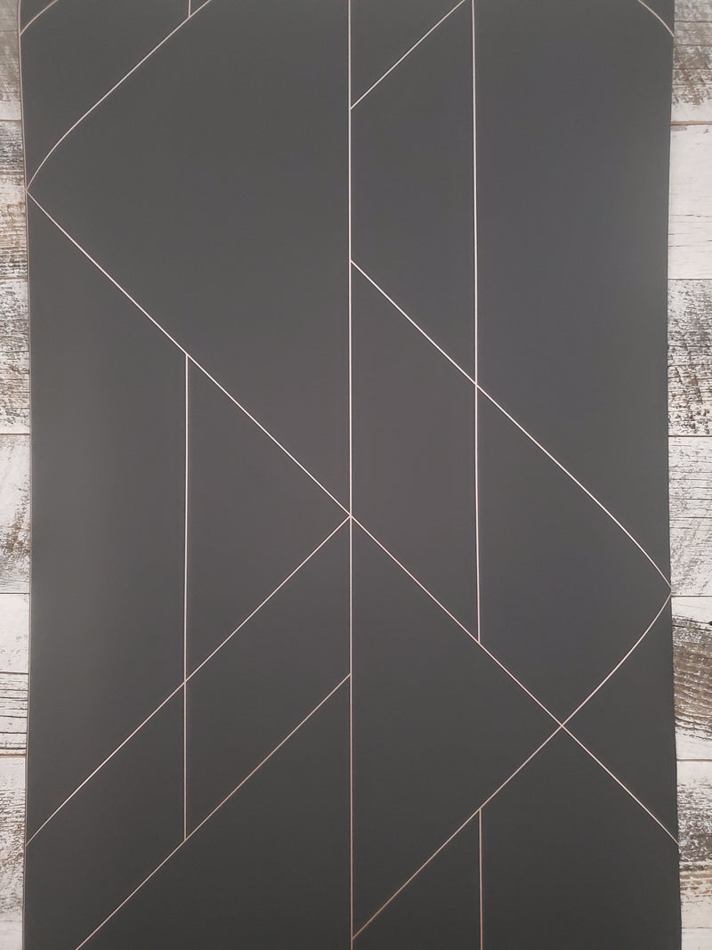 Torpa Charcoal Geometric Wallpaper