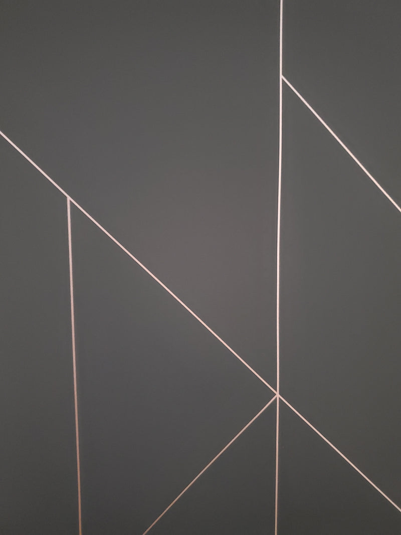 Torpa Charcoal Geometric Wallpaper