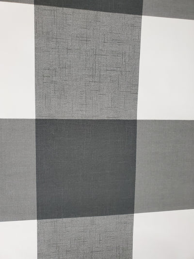 Plaid Farmhouse Black and White Peel and Stick Wallpaper