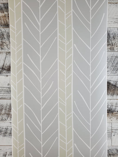 Jade Collection Lottie Grey Stripe Wallpaper