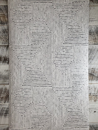 Merritt Black Geometric Wallpaper Scott Living