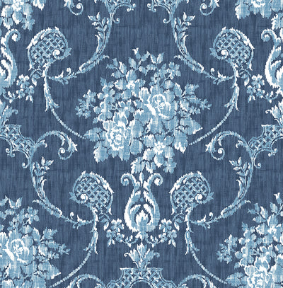 Winsome Blue Floral Damask Mirabelle