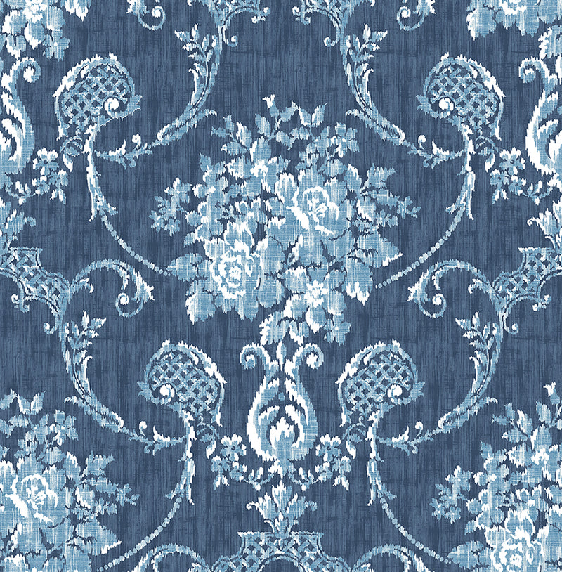 Winsome Blue Floral Damask Mirabelle