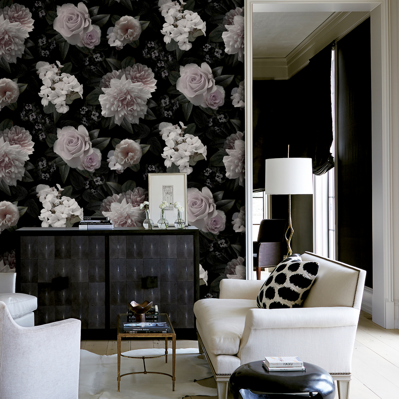 A Street Prints Moonlit Floral Wall Mural