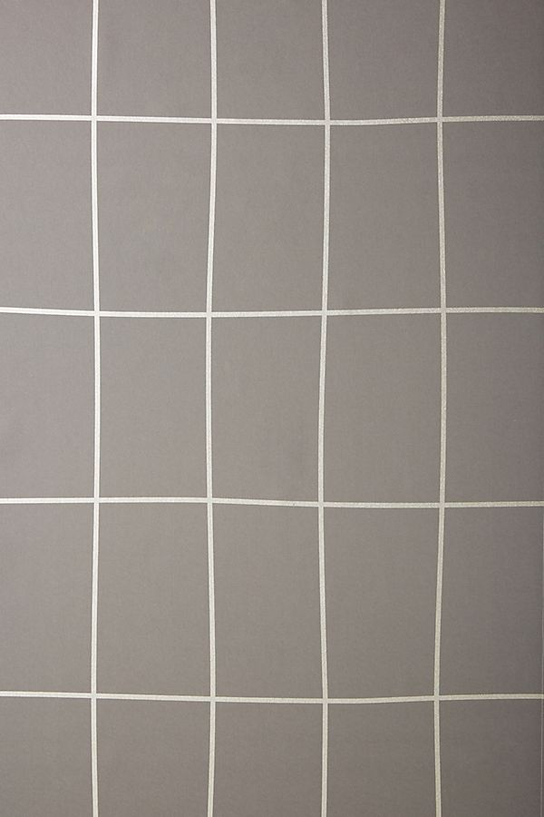 York Off the Grid Geometric Metallic Silver Gray Wallpaper