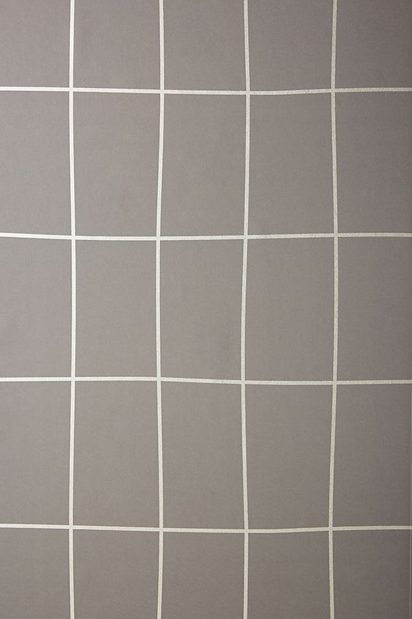 York Off the Grid Geometric Metallic Silver Gray Wallpaper