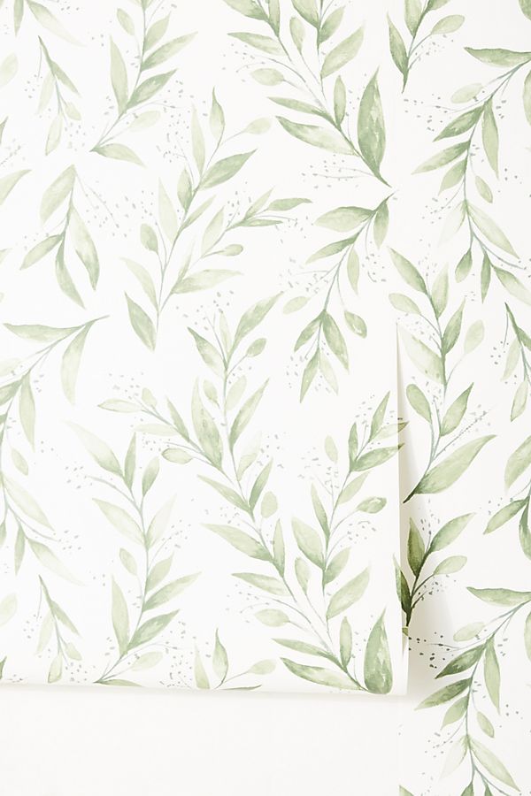 Magnolia Home Green Olive Branch Botanical Wallpaper