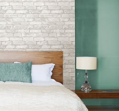 Wallpops Gray Brick Peel and Stick Wallpaper