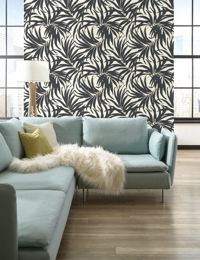 York Bali Leaves Ashford Tropics Wallpaper