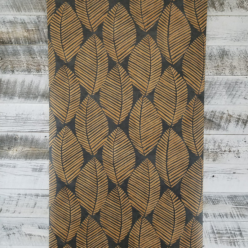 Maya Burnt Orange Tropical Leaf Wallpaper
