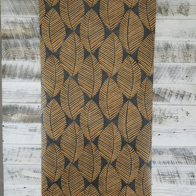 Maya Burnt Orange Tropical Leaf Wallpaper